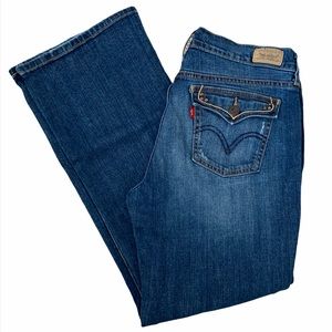 Levi's Women's Boot Cut Jeans - Dark Blue red tab